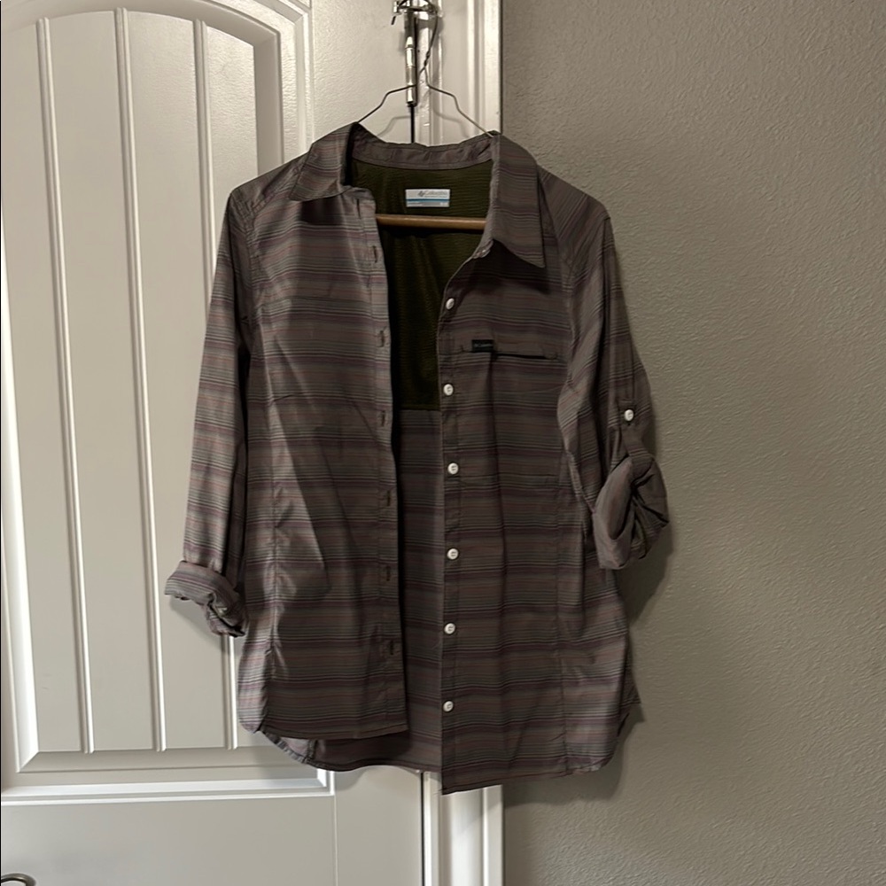 Columbia womens Gray Striped Jacket